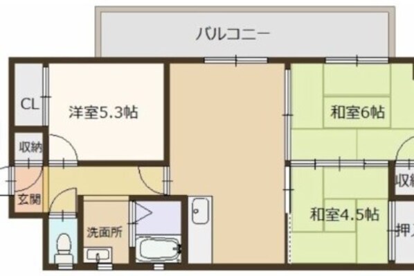 平松駅 徒歩8分 3階の物件間取画像